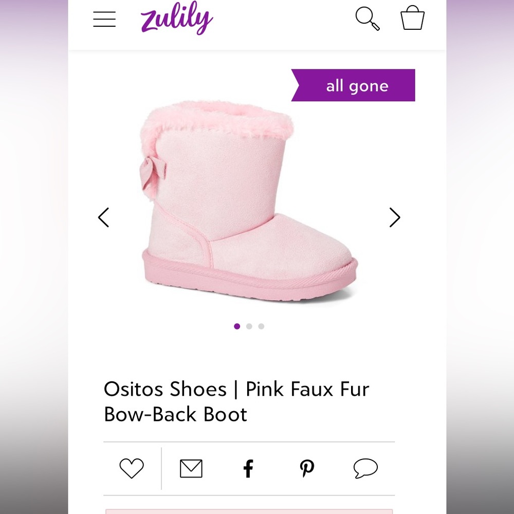 Ositos Shoes | Pink Faux Fur Bow-Back Boot